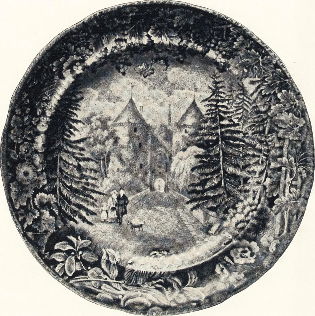 An illustration from Anglo-American pottery : old English china with American views, a manual for collectors, 1901, leaf 39
