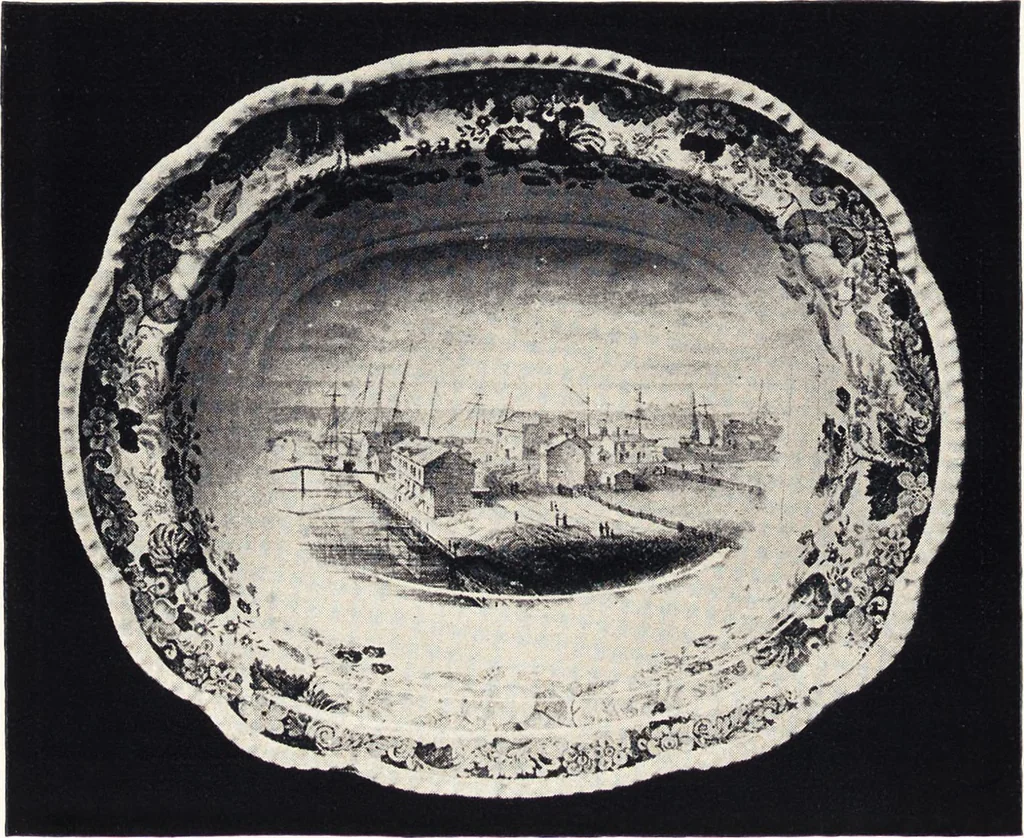 An illustration from Anglo-American pottery : old English china with American views, a manual for collectors, 1901, leaf 43