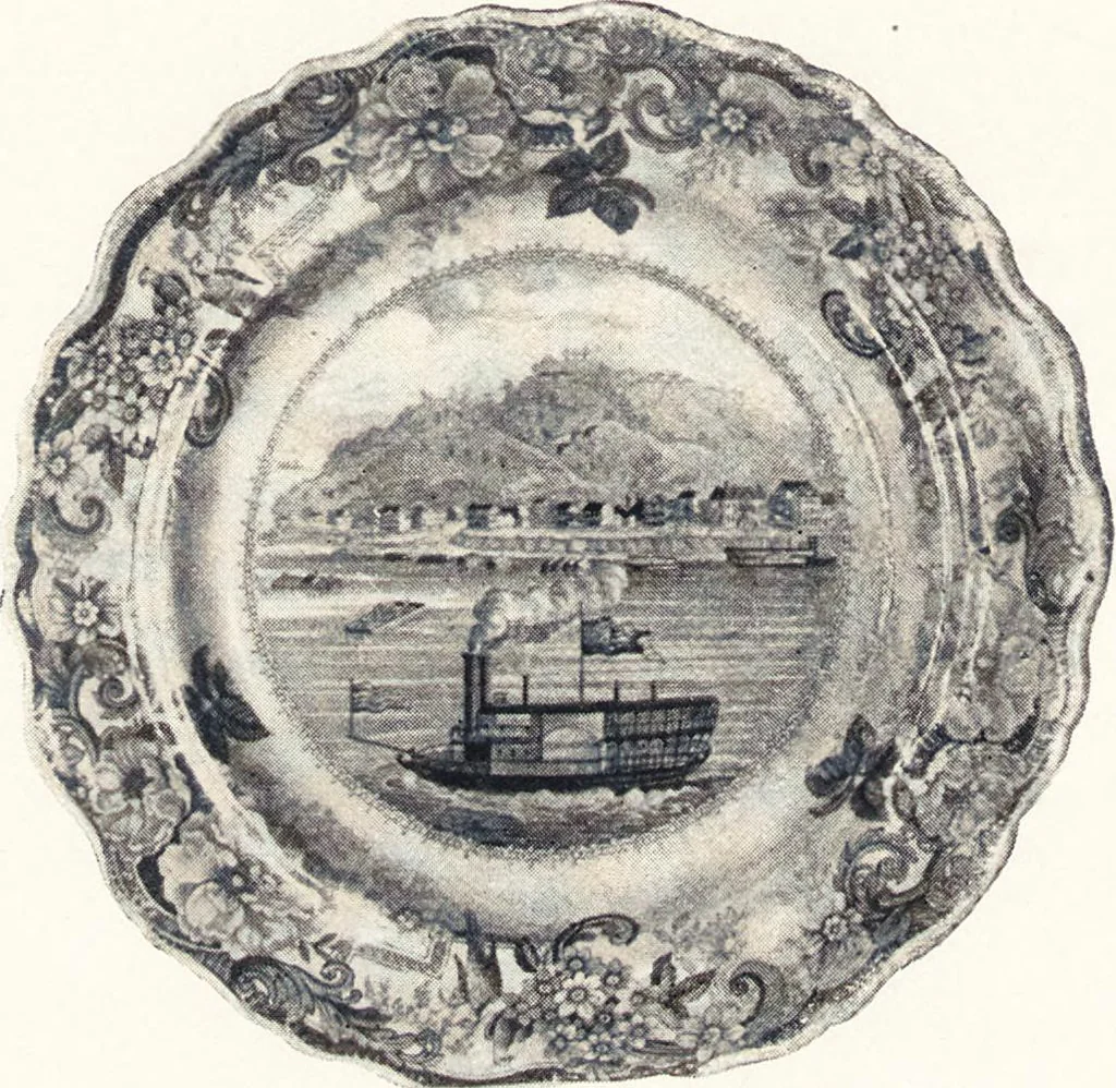An illustration from Anglo-American pottery : old English china with American views, a manual for collectors, 1901, leaf 53