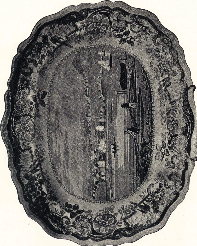 An illustration from Anglo-American pottery : old English china with American views, a manual for collectors, 1901, leaf 54