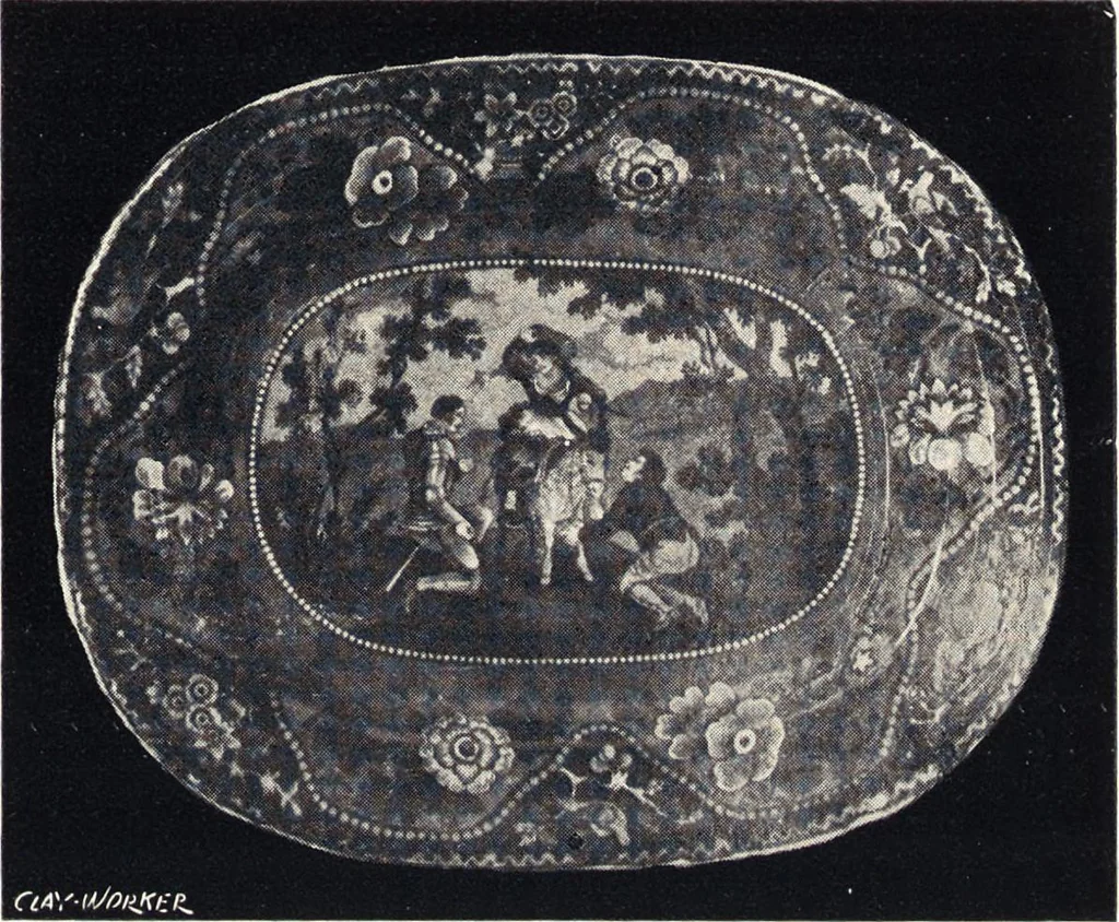 An illustration from Anglo-American pottery : old English china with American views, a manual for collectors, 1901, leaf 60