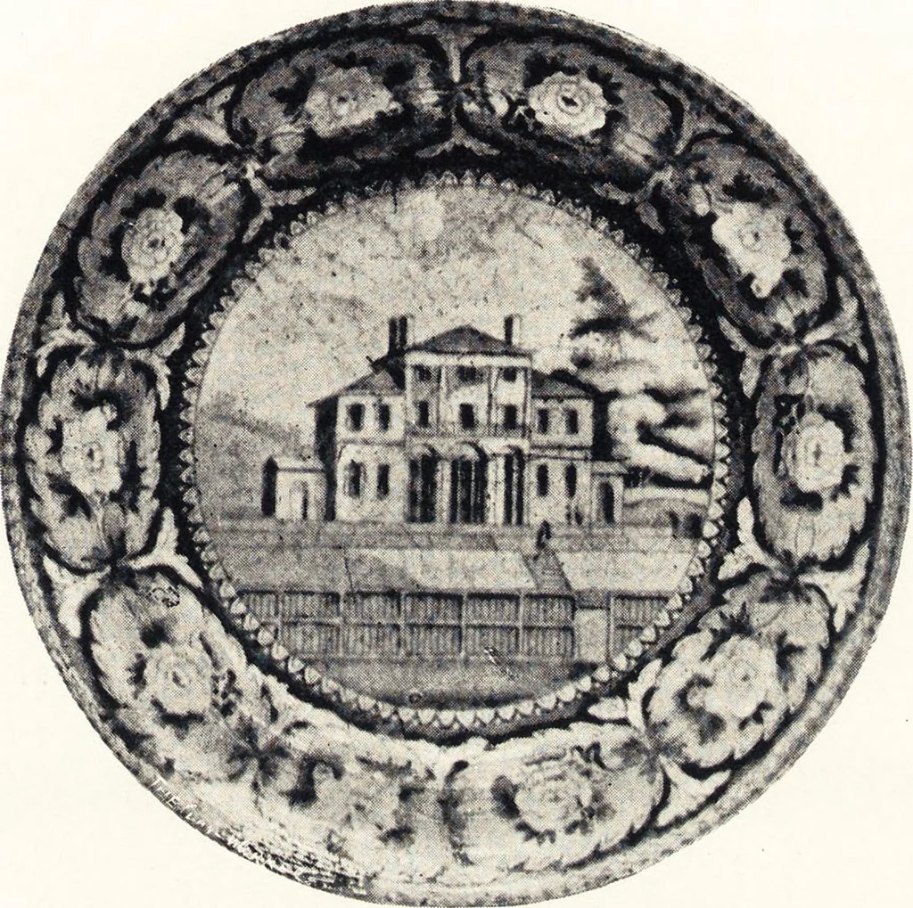An illustration from Anglo-American pottery : old English china with American views, a manual for collectors, 1901, leaf 62