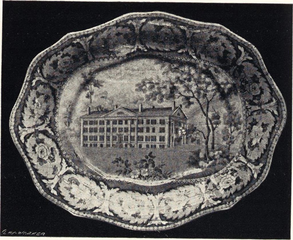 An illustration from Anglo-American pottery : old English china with American views, a manual for collectors, 1901, leaf 64