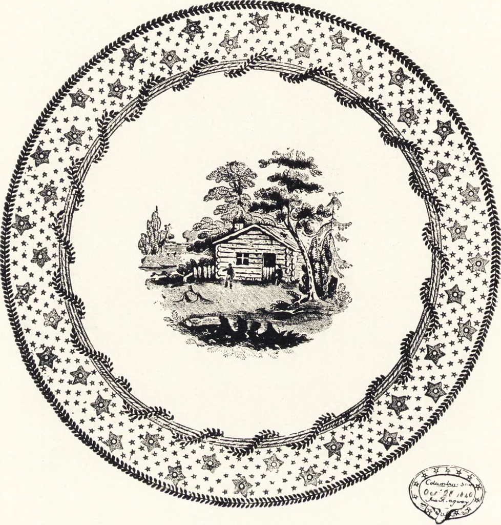 An illustration from Anglo-American pottery : old English china with American views, a manual for collectors, 1901, leaf 69