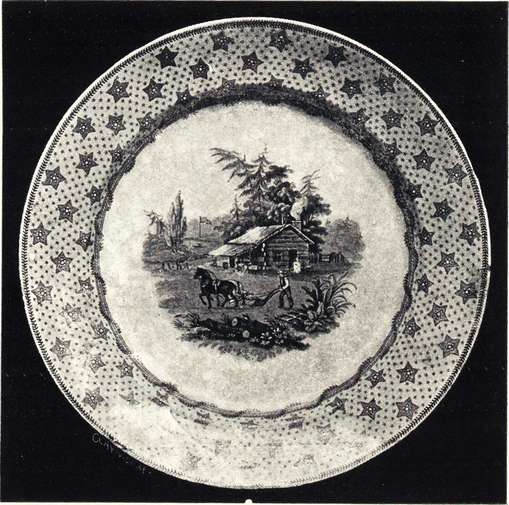 An illustration from Anglo-American pottery : old English china with American views, a manual for collectors, 1901, leaf 70