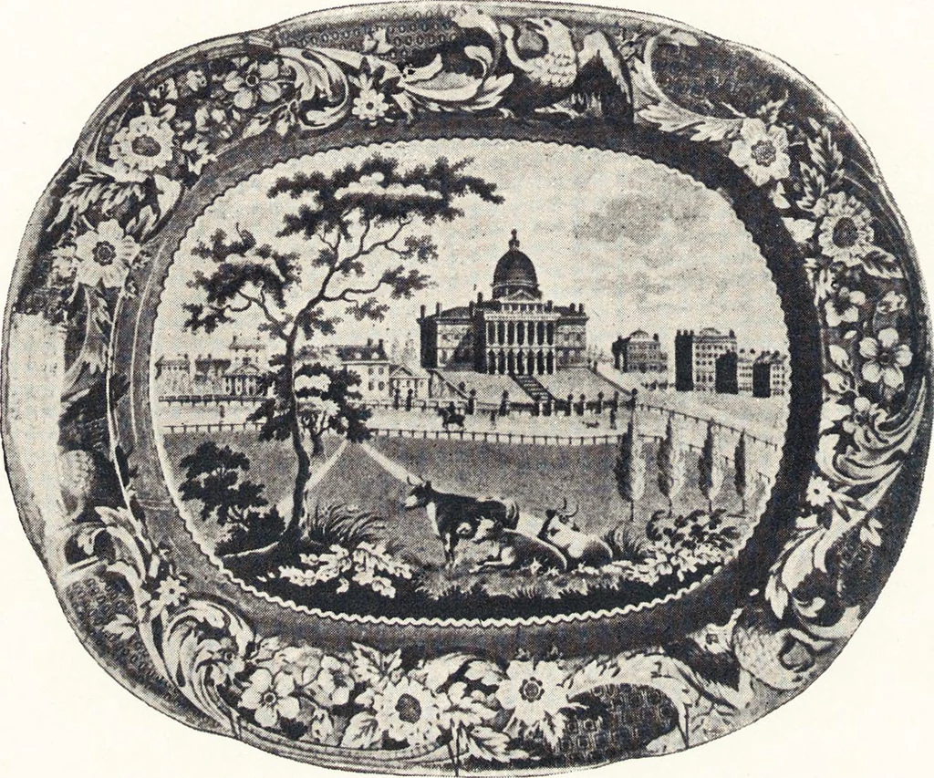 An illustration from Anglo-American pottery : old English china with American views, a manual for collectors, 1901, leaf 77