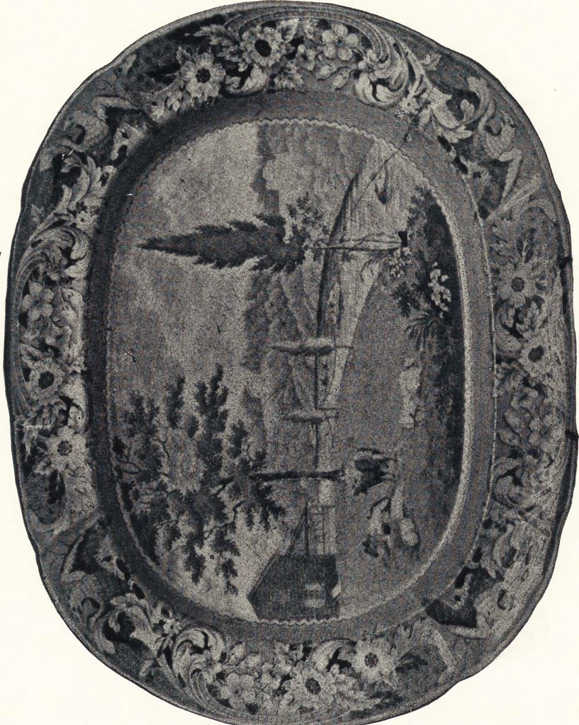 An illustration from Anglo-American pottery : old English china with American views, a manual for collectors, 1901, leaf 79