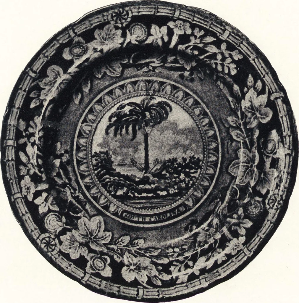 An illustration from Anglo-American pottery : old English china with American views, a manual for collectors, 1901, leaf 85
