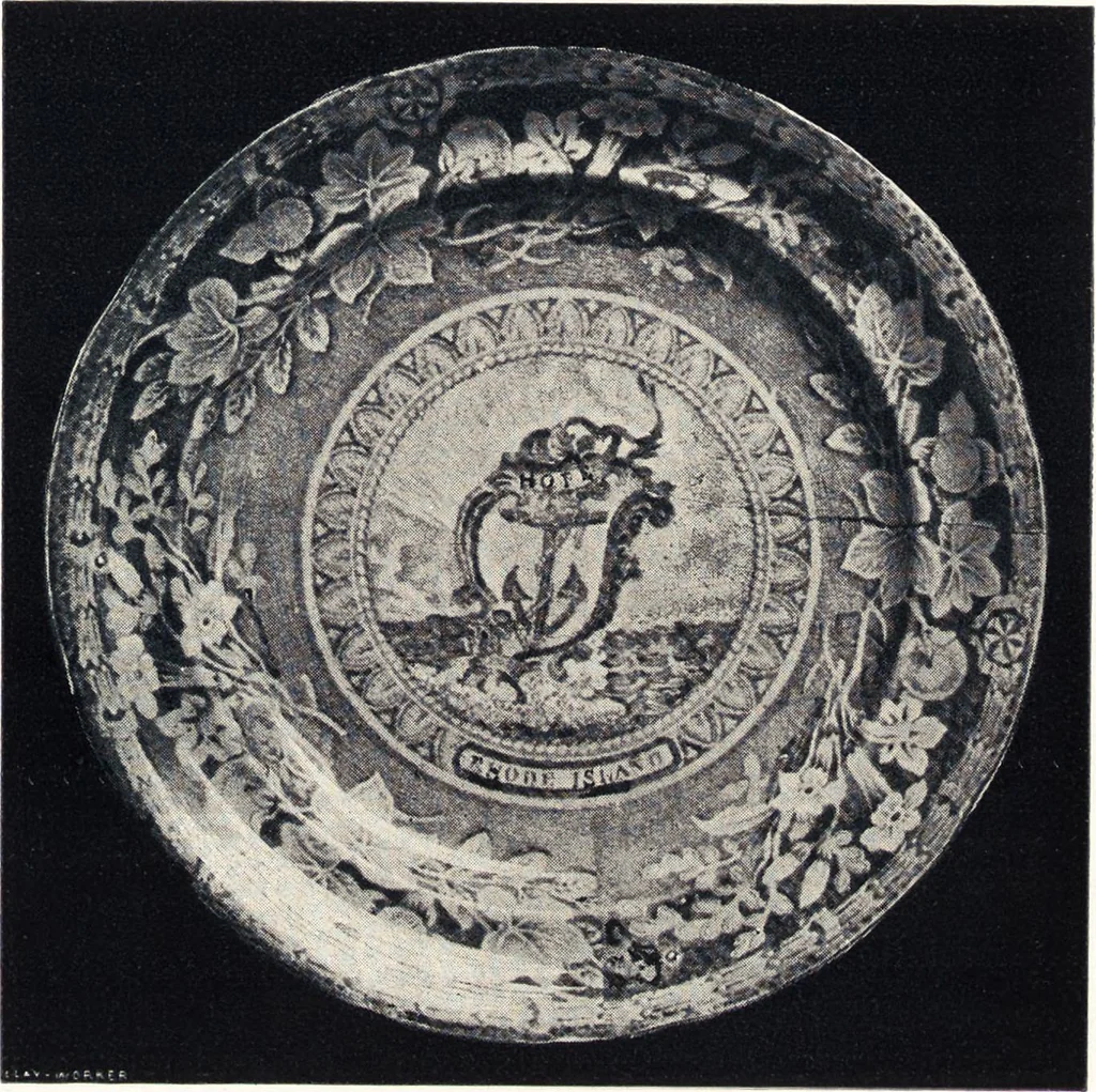 An illustration from Anglo-American pottery : old English china with American views, a manual for collectors, 1901, leaf 86