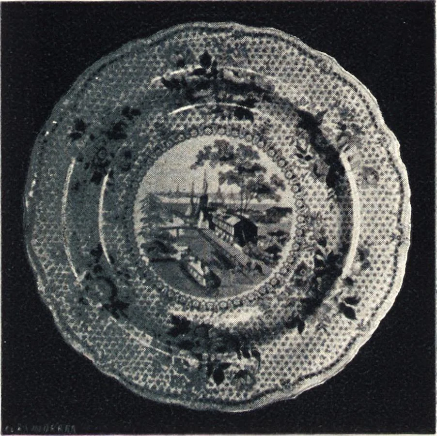 An illustration from Anglo-American pottery : old English china with American views, a manual for collectors, 1901, leaf 91