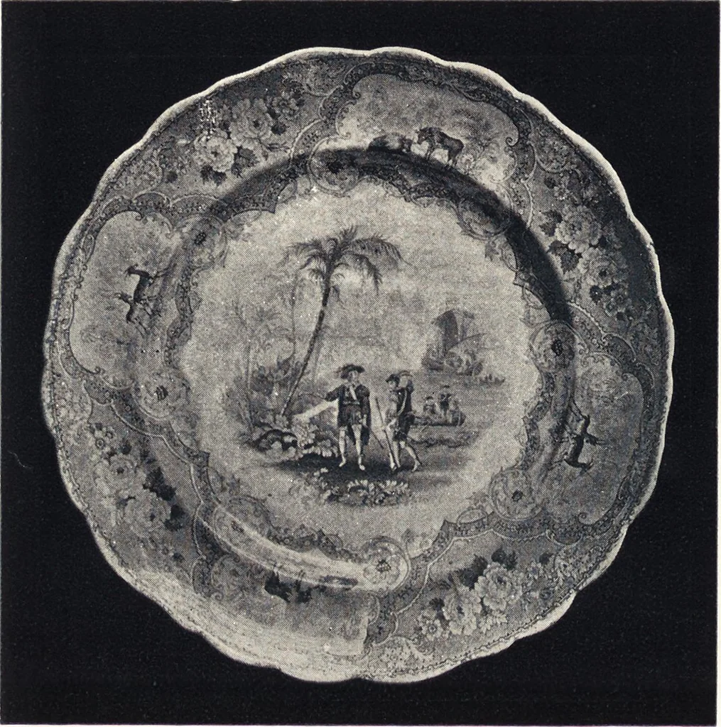 An illustration from Anglo-American pottery : old English china with American views, a manual for collectors, 1901, leaf 97