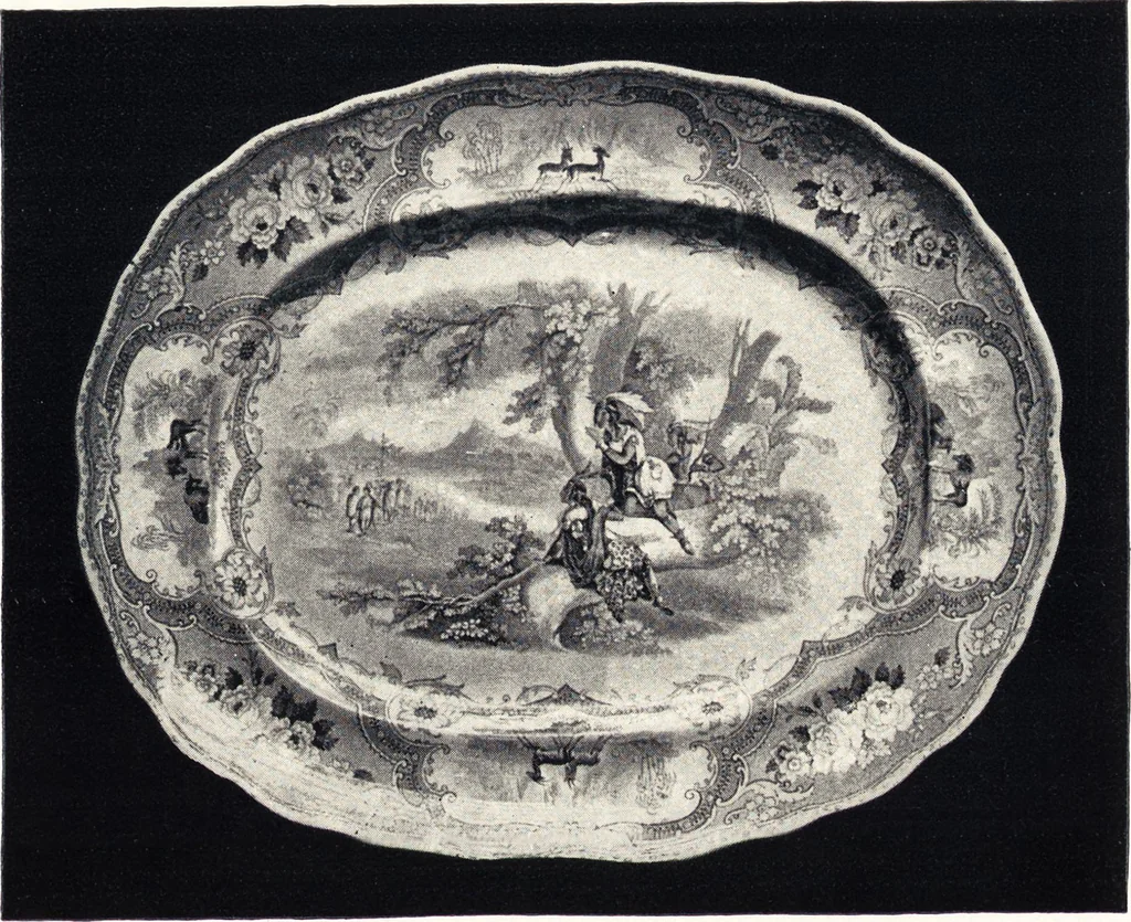 An illustration from Anglo-American pottery : old English china with American views, a manual for collectors, 1901, leaf 98