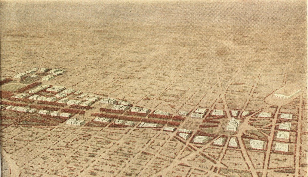 An illustration from Daniel H. Burnham, architect, planner of cities, 1921, leaf 130