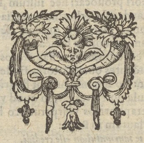 An illustration from Omnia Andreae Alciati v.c. emblemata : cum commentariis, quibus emblematum aperta origine mens auctoris explicatur & obscura omnia dubiáque illustrantur : adiectae ad calcem notae posteriores, 1589, leaf 745