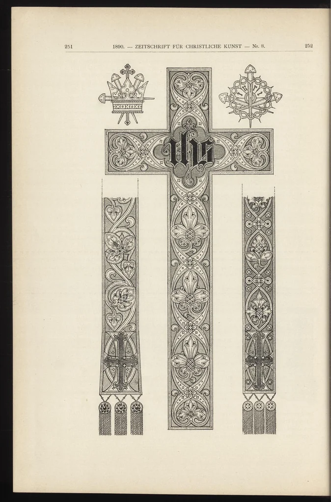 An illustration from Zeitschrift für christliche Kunst .., 1888, leaf 183