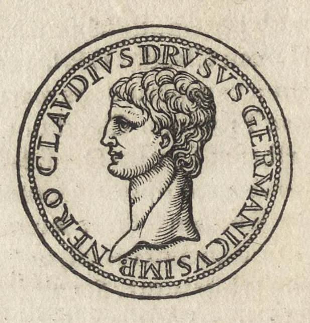 An illustration from Augustarum imagines aereis formis expressae : vitae quoque earundem breviter enarratae, Signorum etiam, quae in posteriori parte numismatu[m] efficta su[n]t ratio explicata, 1558, leaf 83