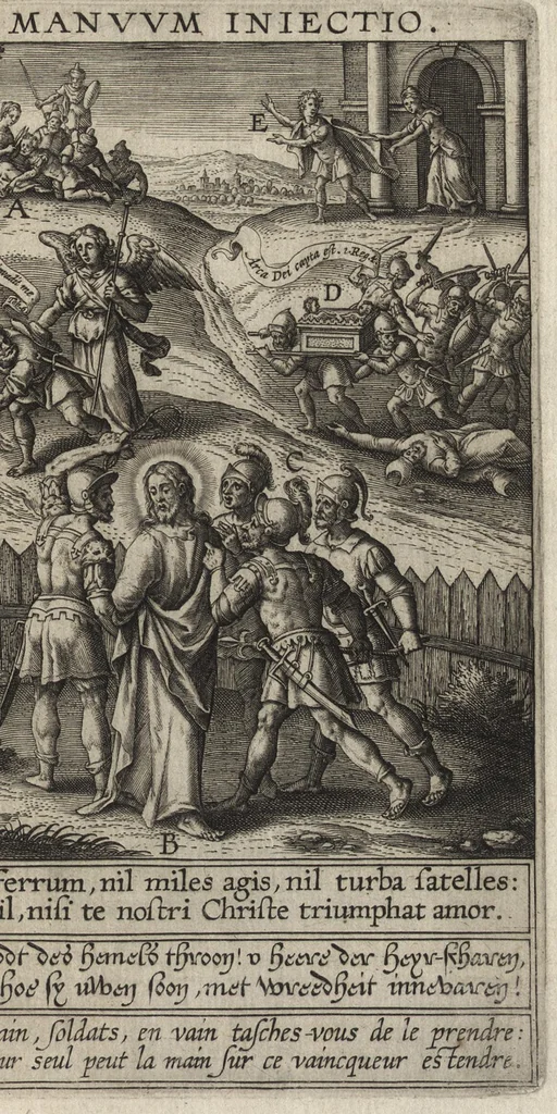 An illustration from Paradisus sponsi et sponsae : in quo messis myrrhae et aromatum ex instrumentis ac mysterijs passionis Christi colligenda, vt ei commoriamur ; et, Pancarpium Marianum, septemplici titulorum serie distinctum, vt in B. Virginis odorem curramus, et Christus formetur in nobis, 1618, leaf 66