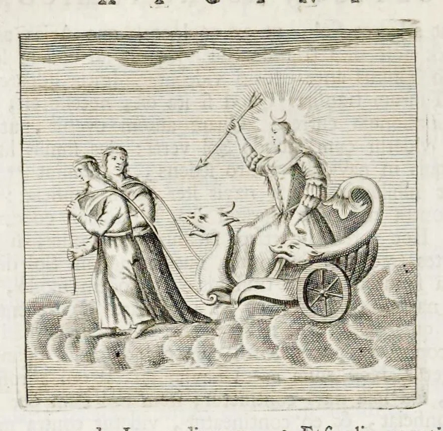 An illustration from Auctores mythographi latini : Cajus Julius Hyginus, Fab. Planciad. Fulgentius, Lactantius Placidus, Albricus philosophus, 1742, leaf 631