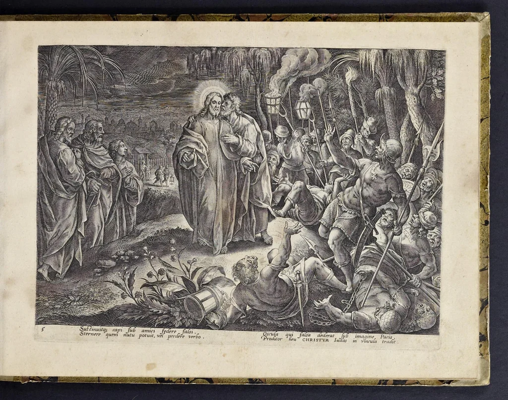 An illustration from Passio, mors, et ressvrrectio dn. nostri Iesv Christi : iconobus artificiosissimis, 1571, leaf 18