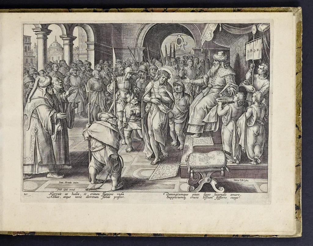 An illustration from Passio, mors, et ressvrrectio dn. nostri Iesv Christi : iconobus artificiosissimis, 1571, leaf 50