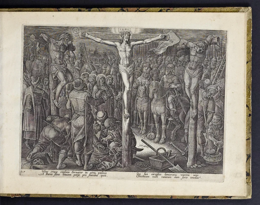 An illustration from Passio, mors, et ressvrrectio dn. nostri Iesv Christi : iconobus artificiosissimis, 1571, leaf 62