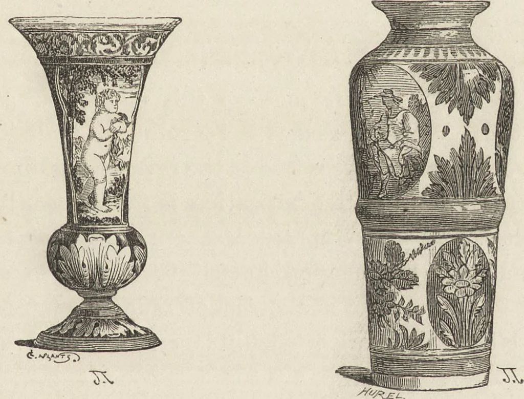 An illustration from History of the ceramic art. A descriptive and philosophical study of the pottery of all ages and all nations, 1877, leaf 508
