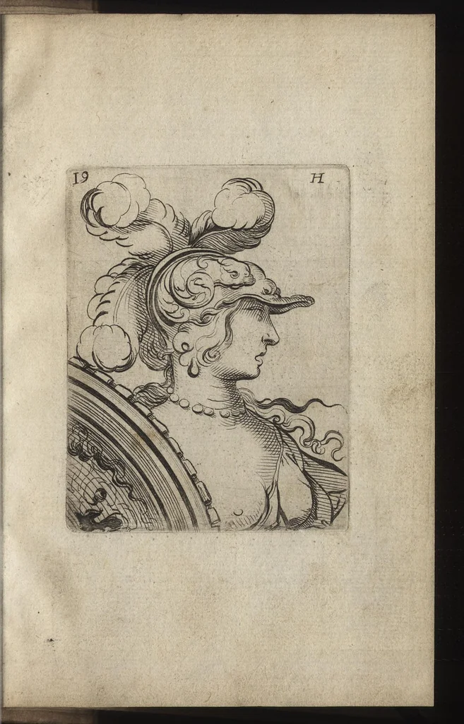 An illustration from Elemens de pourtraiture, ou, La metode de representer et pourtraire toutes les parties du corps humain, 1630, leaf 104