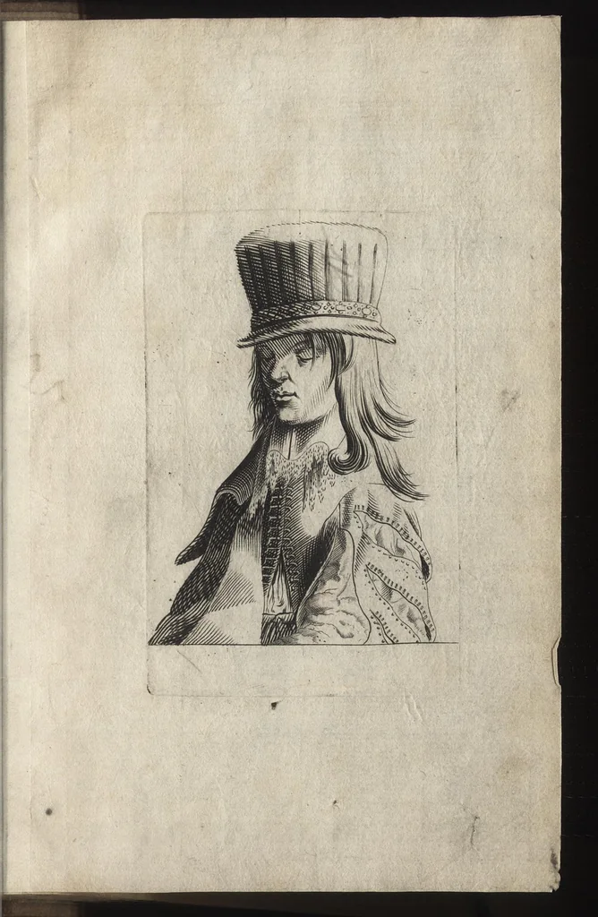 An illustration from Elemens de pourtraiture, ou, La metode de representer et pourtraire toutes les parties du corps humain, 1630, leaf 58