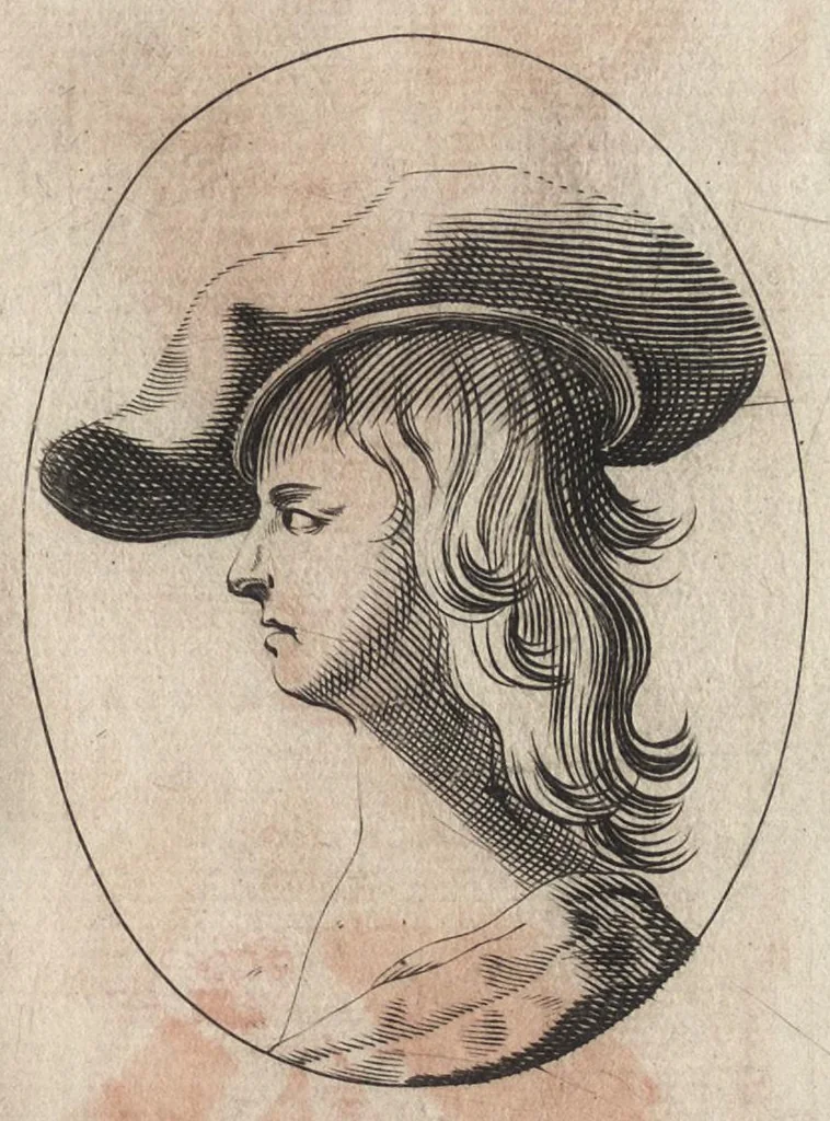 An illustration from Elemens de pourtraiture, ou, La metode de representer et pourtraire toutes les parties du corps humain, 1630, leaf 66