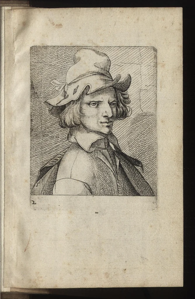 An illustration from Elemens de pourtraiture, ou, La metode de representer et pourtraire toutes les parties du corps humain, 1630, leaf 70