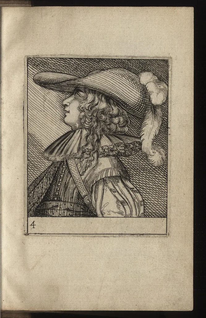 An illustration from Elemens de pourtraiture, ou, La metode de representer et pourtraire toutes les parties du corps humain, 1630, leaf 74