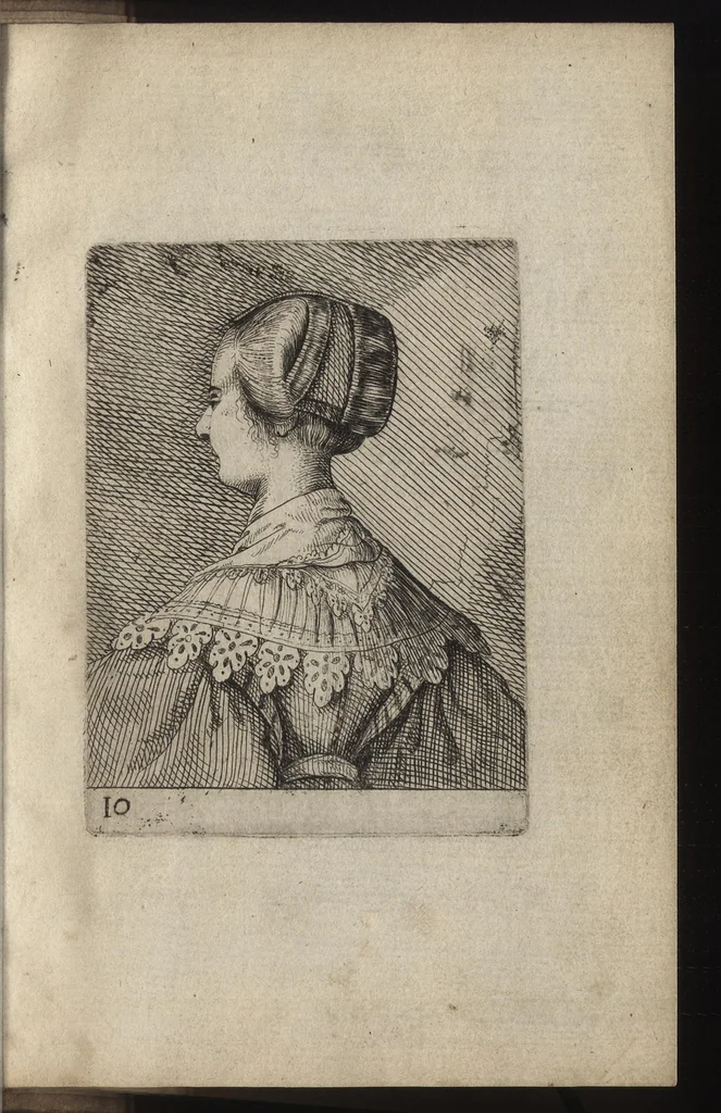 An illustration from Elemens de pourtraiture, ou, La metode de representer et pourtraire toutes les parties du corps humain, 1630, leaf 86