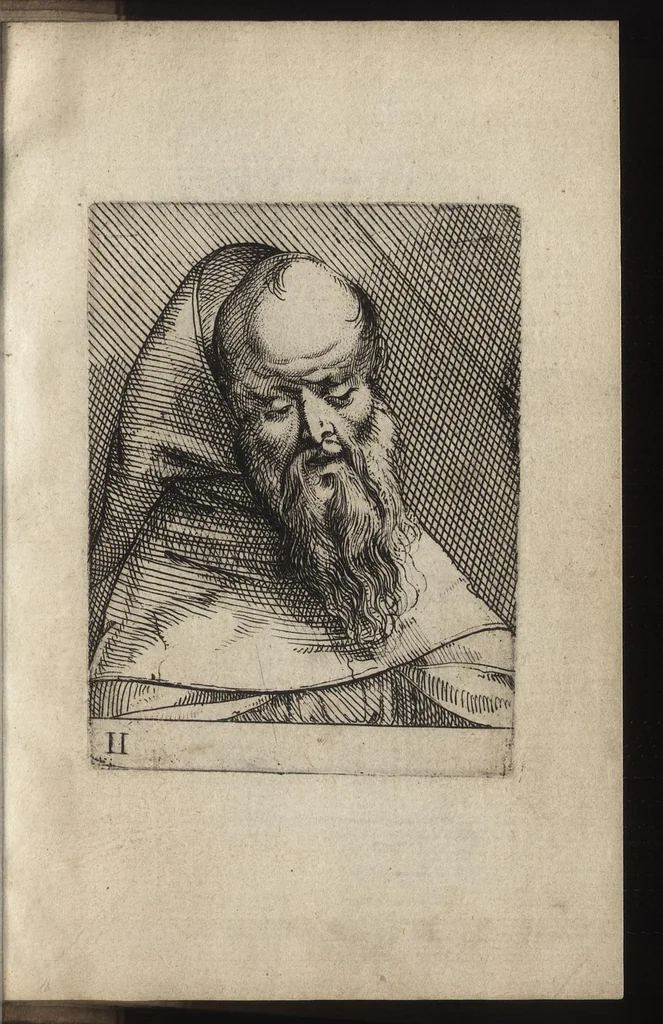 An illustration from Elemens de pourtraiture, ou, La metode de representer et pourtraire toutes les parties du corps humain, 1630, leaf 88