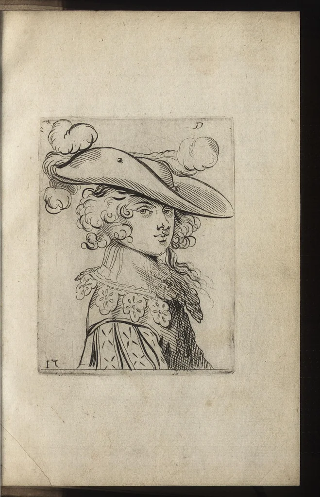 An illustration from Elemens de pourtraiture, ou, La metode de representer et pourtraire toutes les parties du corps humain, 1630, leaf 96