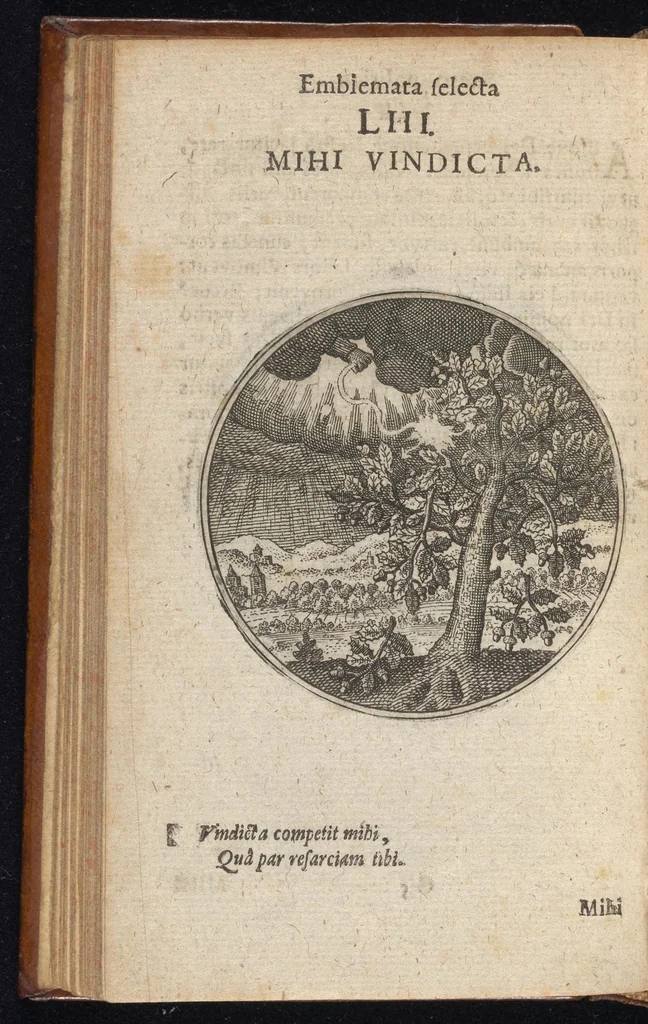 An illustration from Centuria exquisitissimorum symbolorum et emblematum : historiarum sacro-prophanarum moralium & politicarum cultoribus perquam utilis & necessaria : ex eruditissimis prisci & moderni saeculi auctoribus collecta, quae propter illorum praestantiam tanquam continuatio famosi Joachimi Camerarii intitulari potest, 1680, leaf 109