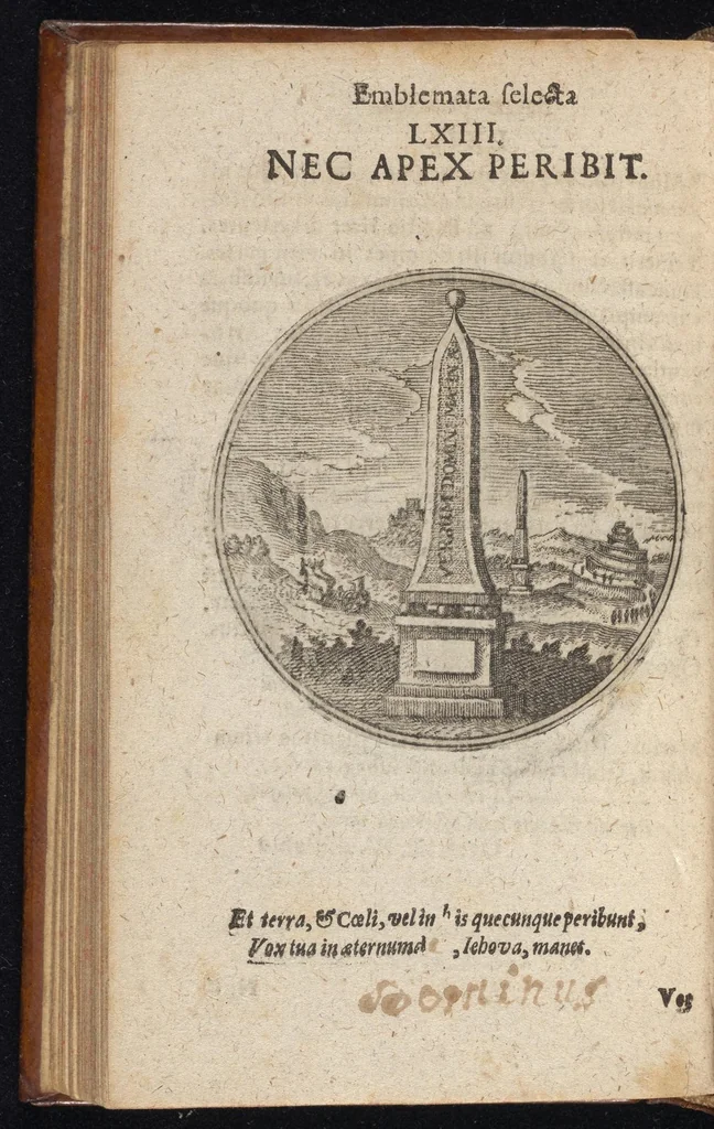 An illustration from Centuria exquisitissimorum symbolorum et emblematum : historiarum sacro-prophanarum moralium & politicarum cultoribus perquam utilis & necessaria : ex eruditissimis prisci & moderni saeculi auctoribus collecta, quae propter illorum praestantiam tanquam continuatio famosi Joachimi Camerarii intitulari potest, 1680, leaf 129