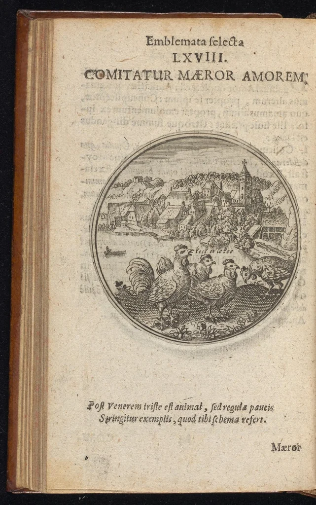 An illustration from Centuria exquisitissimorum symbolorum et emblematum : historiarum sacro-prophanarum moralium & politicarum cultoribus perquam utilis & necessaria : ex eruditissimis prisci & moderni saeculi auctoribus collecta, quae propter illorum praestantiam tanquam continuatio famosi Joachimi Camerarii intitulari potest, 1680, leaf 139