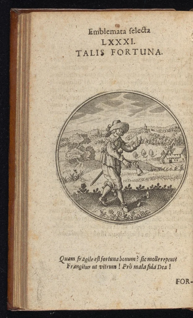An illustration from Centuria exquisitissimorum symbolorum et emblematum : historiarum sacro-prophanarum moralium & politicarum cultoribus perquam utilis & necessaria : ex eruditissimis prisci & moderni saeculi auctoribus collecta, quae propter illorum praestantiam tanquam continuatio famosi Joachimi Camerarii intitulari potest, 1680, leaf 165