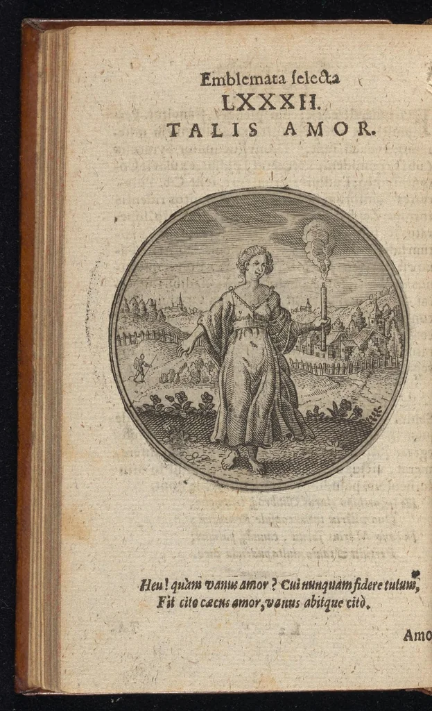 An illustration from Centuria exquisitissimorum symbolorum et emblematum : historiarum sacro-prophanarum moralium & politicarum cultoribus perquam utilis & necessaria : ex eruditissimis prisci & moderni saeculi auctoribus collecta, quae propter illorum praestantiam tanquam continuatio famosi Joachimi Camerarii intitulari potest, 1680, leaf 167