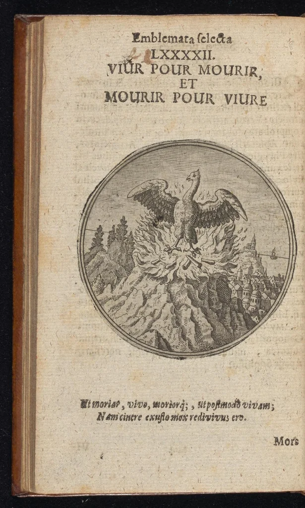 An illustration from Centuria exquisitissimorum symbolorum et emblematum : historiarum sacro-prophanarum moralium & politicarum cultoribus perquam utilis & necessaria : ex eruditissimis prisci & moderni saeculi auctoribus collecta, quae propter illorum praestantiam tanquam continuatio famosi Joachimi Camerarii intitulari potest, 1680, leaf 187