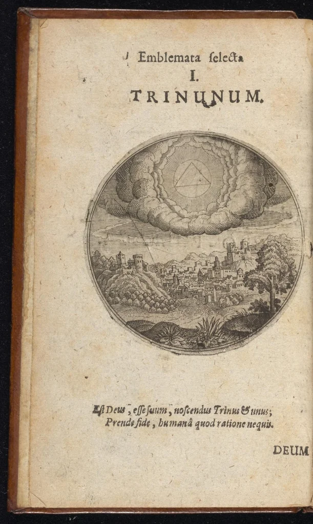 An illustration from Centuria exquisitissimorum symbolorum et emblematum : historiarum sacro-prophanarum moralium & politicarum cultoribus perquam utilis & necessaria : ex eruditissimis prisci & moderni saeculi auctoribus collecta, quae propter illorum praestantiam tanquam continuatio famosi Joachimi Camerarii intitulari potest, 1680, leaf 5