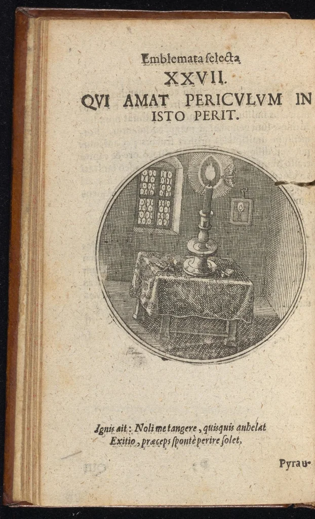 An illustration from Centuria exquisitissimorum symbolorum et emblematum : historiarum sacro-prophanarum moralium & politicarum cultoribus perquam utilis & necessaria : ex eruditissimis prisci & moderni saeculi auctoribus collecta, quae propter illorum praestantiam tanquam continuatio famosi Joachimi Camerarii intitulari potest, 1680, leaf 57