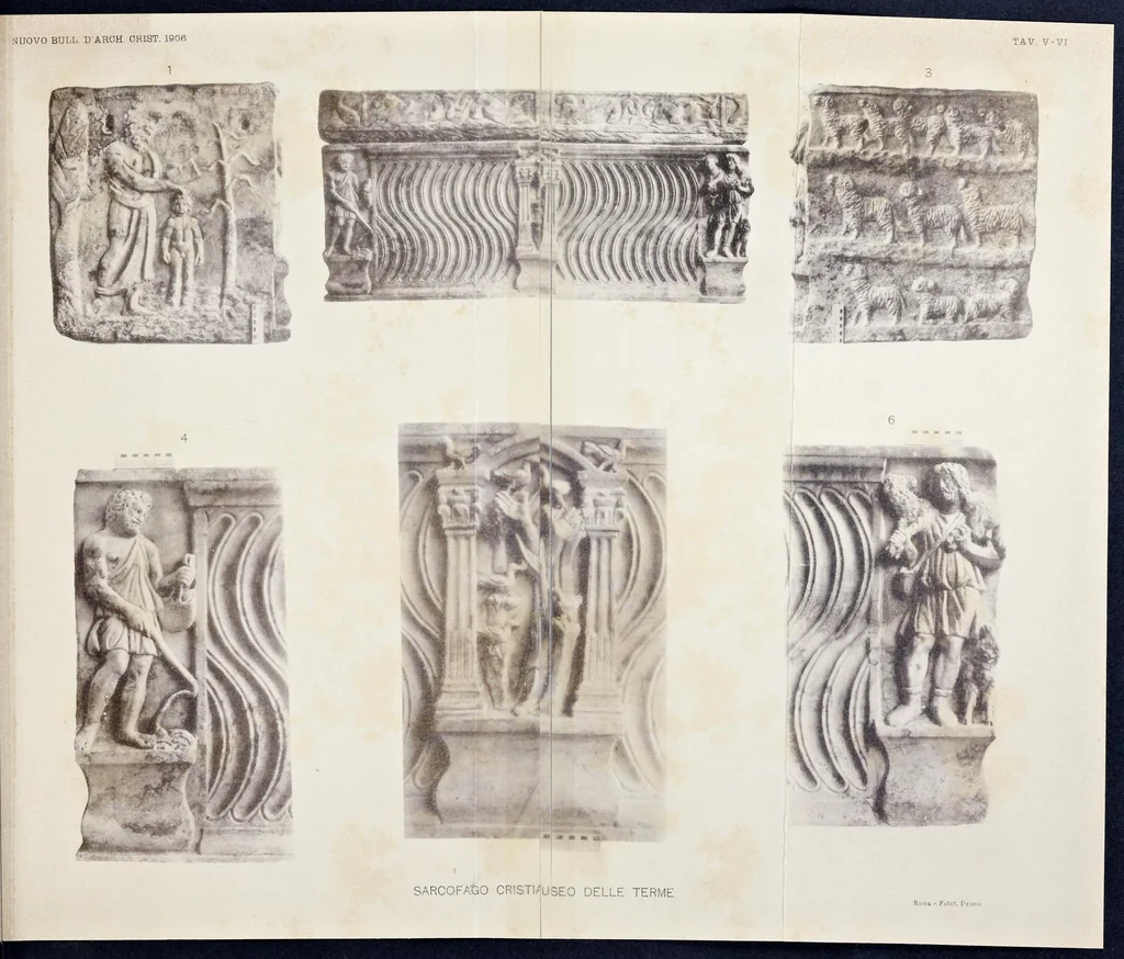 An illustration from Nuovo bullettino di archeologia cristiana, 1895, leaf 712