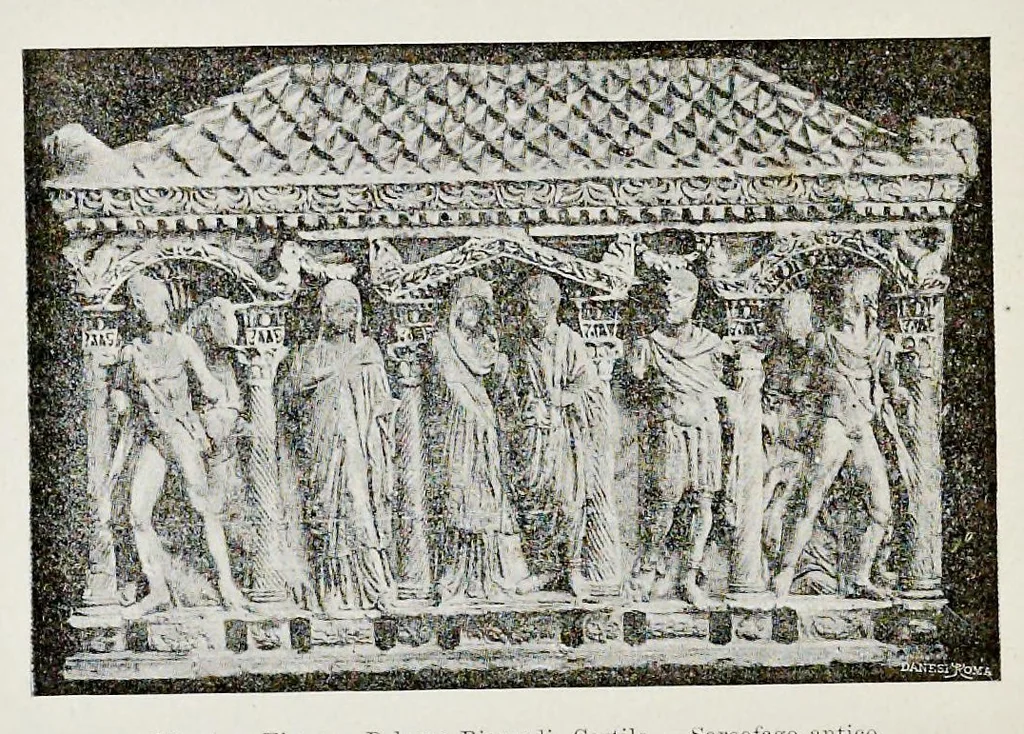 An illustration from Nuovo bullettino di archeologia cristiana, 1895, leaf 87