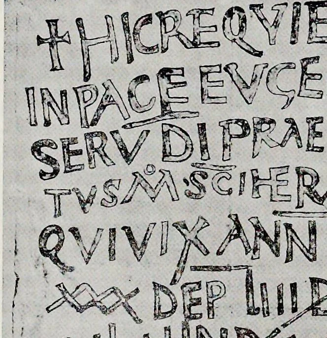 An illustration from Nuovo bullettino di archeologia cristiana, 1895, leaf 35