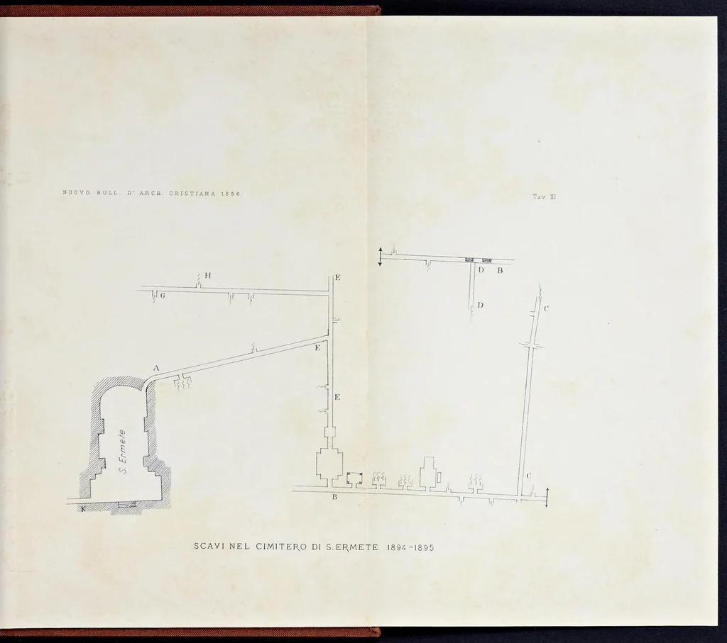 An illustration from Nuovo bullettino di archeologia cristiana, 1895, leaf 424