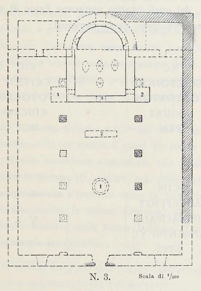 An illustration from Nuovo bullettino di archeologia cristiana, 1895, leaf 172