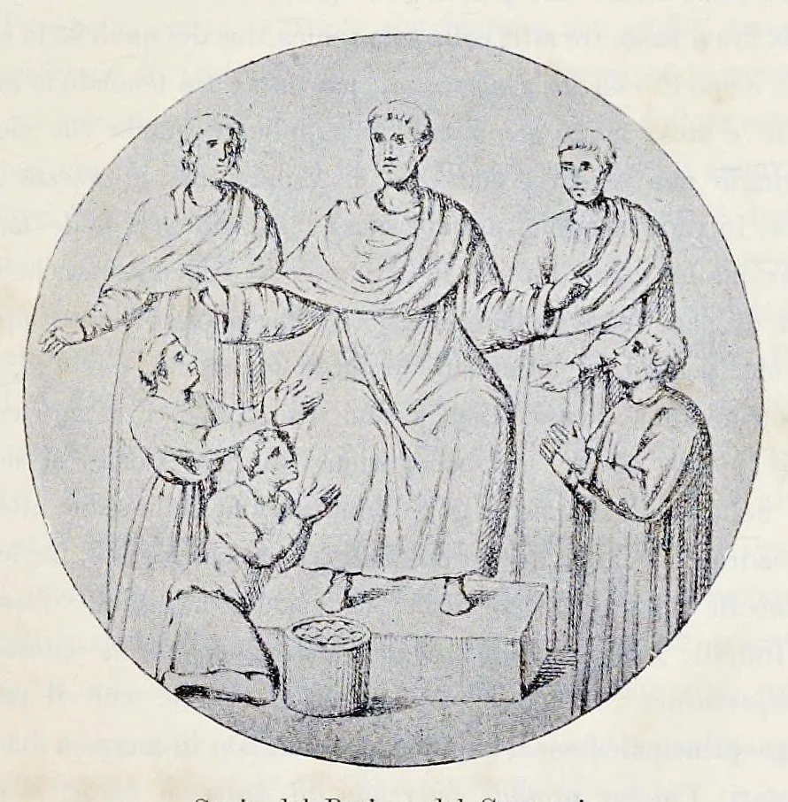 An illustration from Nuovo bullettino di archeologia cristiana, 1895, leaf 42