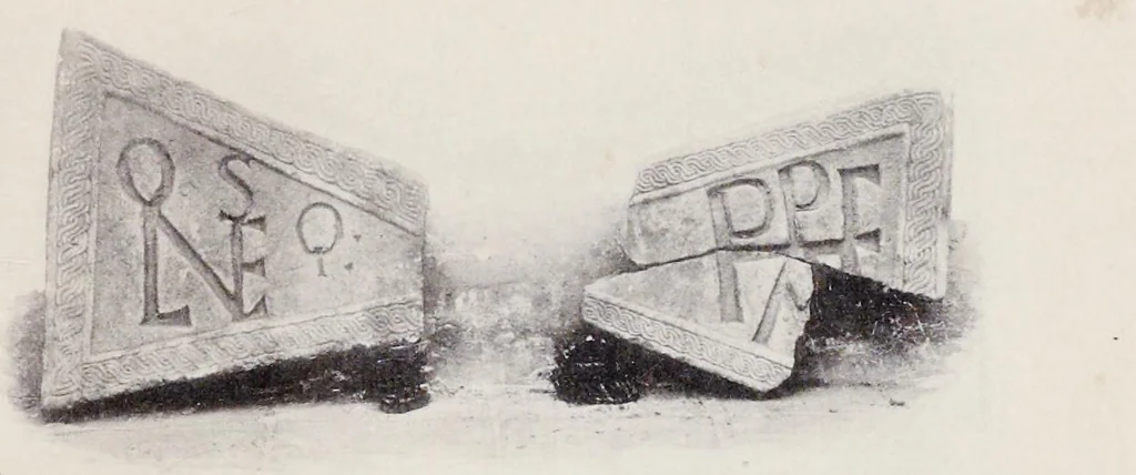 An illustration from Nuovo bullettino di archeologia cristiana, 1895, leaf 728