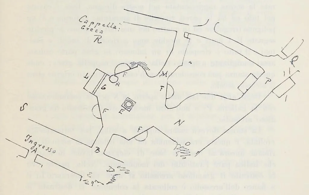 An illustration from Nuovo bullettino di archeologia cristiana, 1895, leaf 464
